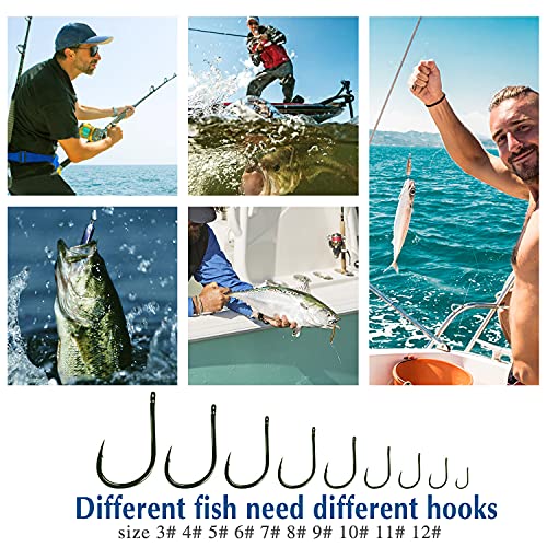 Electomania 500Pcs Fishing Hooks 3#-12# Carp Single Fish Hook Set Fly Fishing Accessories Jig Sea Hooks - Image 3