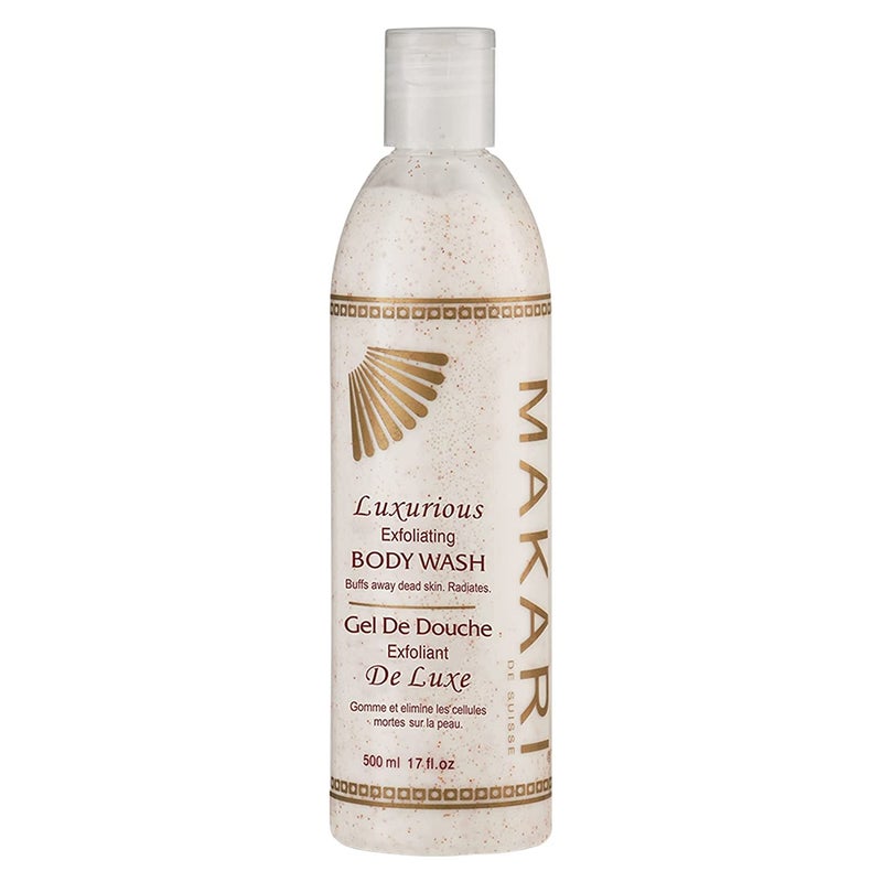 Makari Classic Luxurious Exfoliating Body Wash (500 ml) | Brightening & Exfoliating Body Cleanser | Removes Dead Skin Cells & Unclogs Pores | Recommended for All Skin Types - Image 1