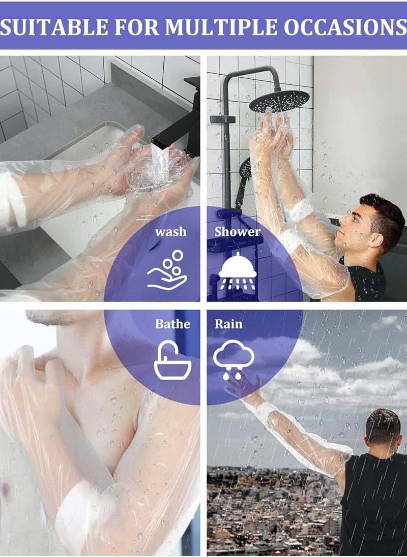 GoodTool - 50 Pack Disposable Waterproof Long Arm Glove with Elastic Cuff Household Cleaning Gloves Thick for Kitchen Dishwashing Food Handling Vegetable Washing Gloves - Image 1
