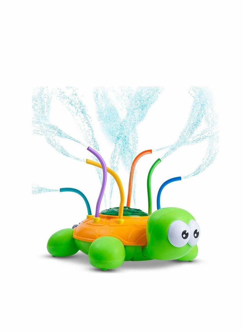 Y&D Outdoor Water Spray Sprinkler for Kids and Toddlers- Backyard Spinning Turtle Toy w/Wiggle Tubes- Splashing Fun Summer Days- Sprays...  - Image 1