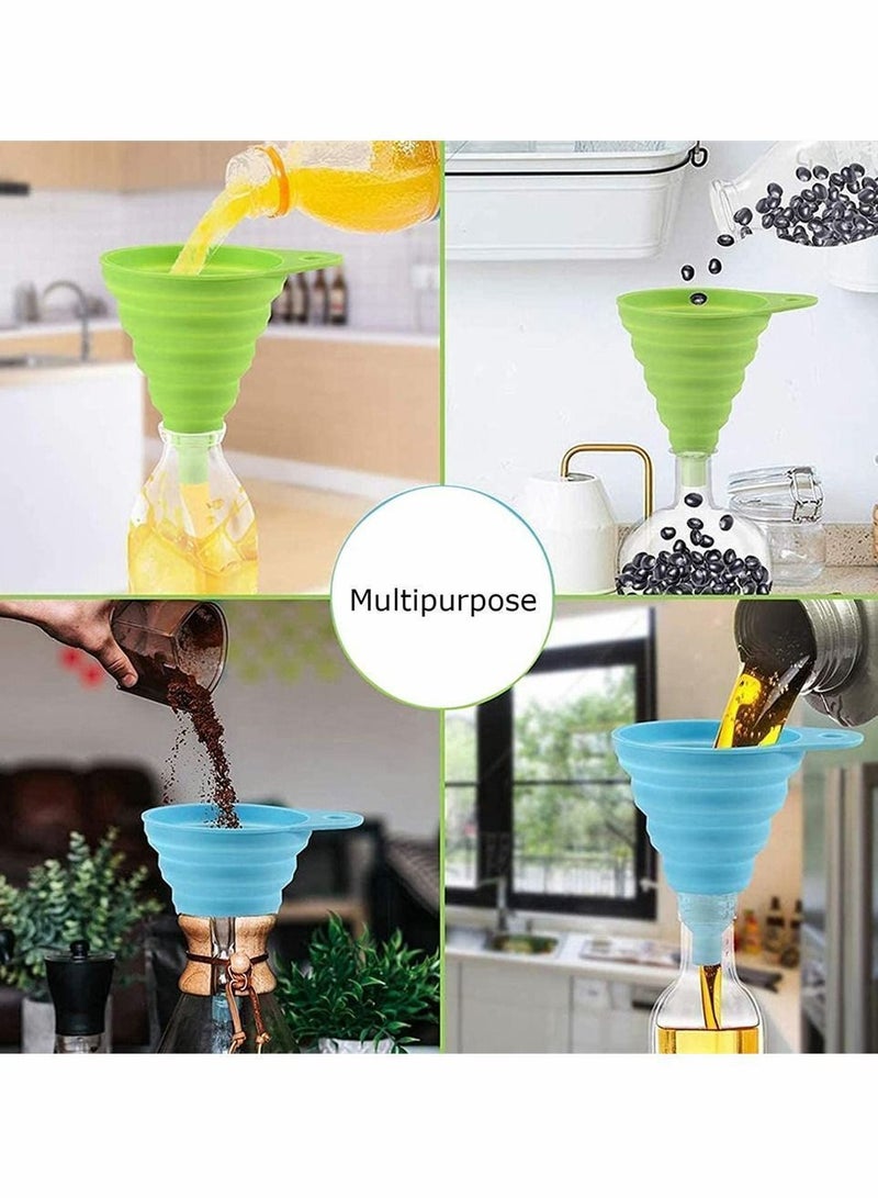 Y&D Kitchen Funnel, Food Grade Silicone Collapsible Funnels for Filling Bottles, Powder Transfer, Large Wide Mouth Canning Small Gadgets (Black)  - Image 5