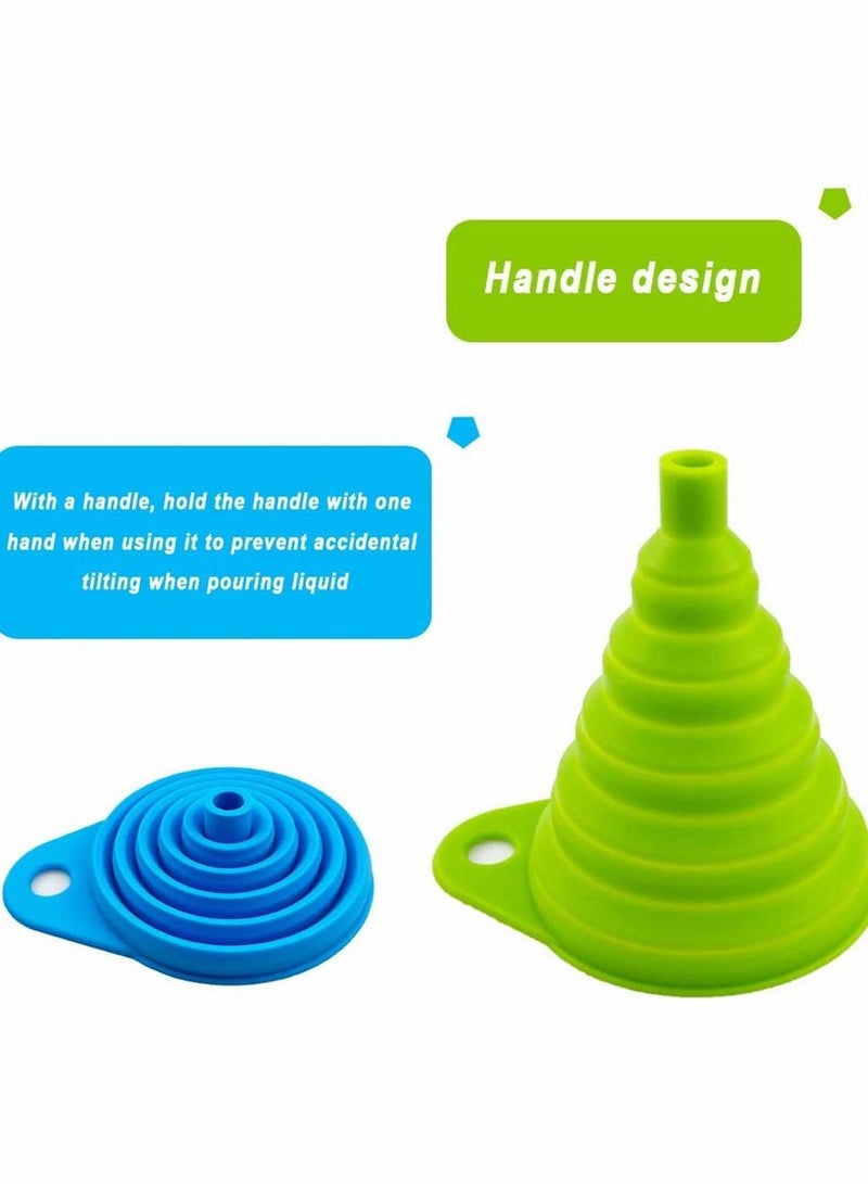 Y&D Kitchen Funnel, Food Grade Silicone Collapsible Funnels for Filling Bottles, Powder Transfer, Large Wide Mouth Canning Small Gadgets (Black)  - Image 4