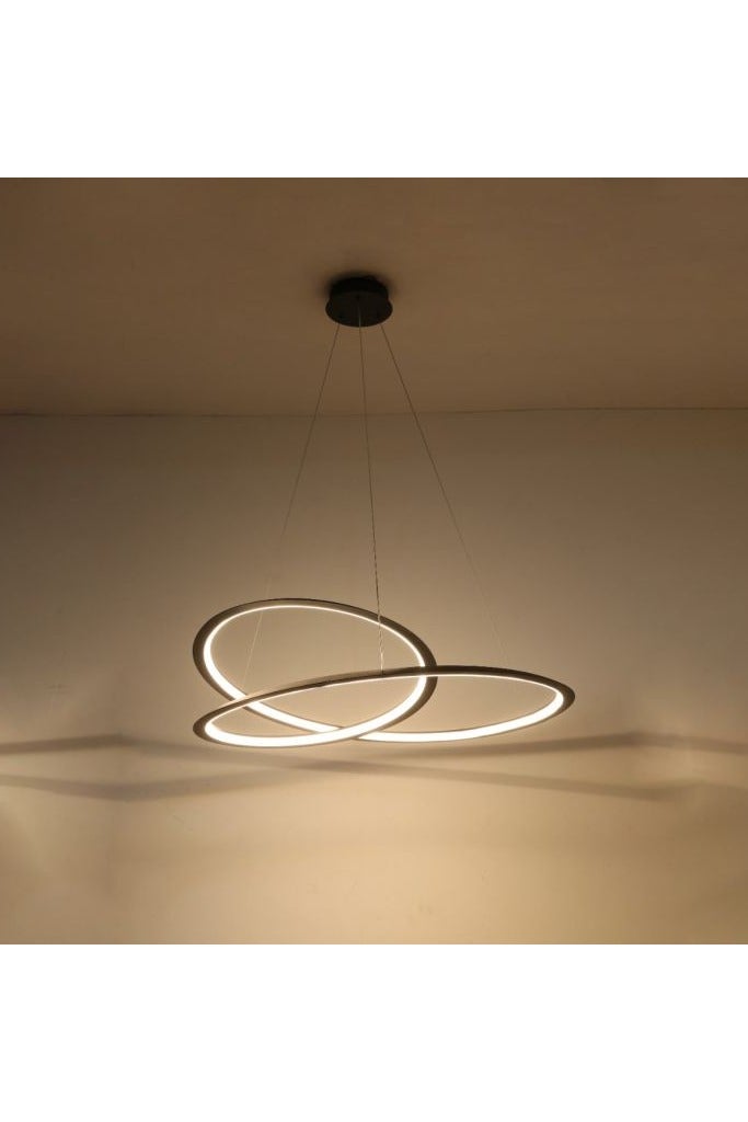 NERFA 💡 Modern Black Frame LED Chandelier – 3-Color Adjustable Lighting - Image 4