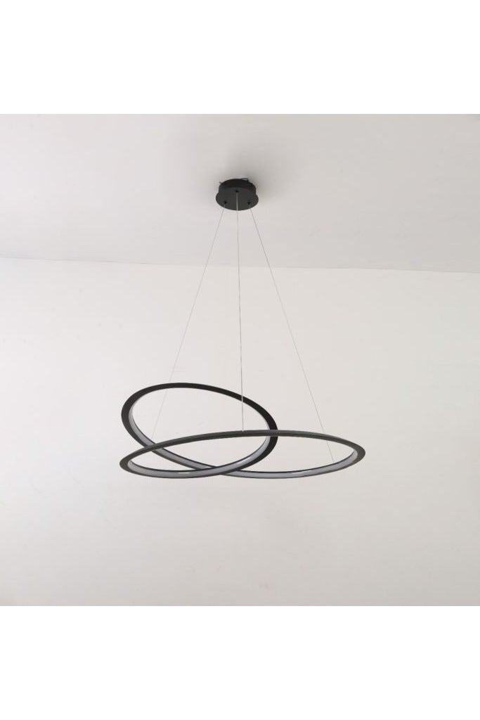 NERFA 💡 Modern Black Frame LED Chandelier – 3-Color Adjustable Lighting - Image 5