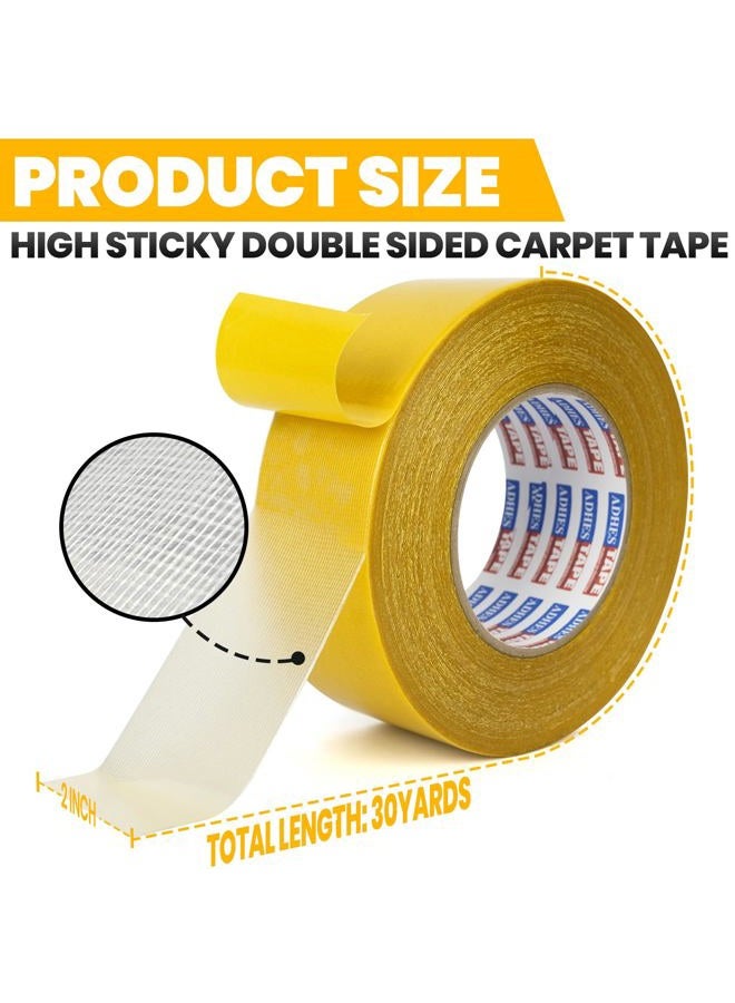 ADHES TAPE PURSUIT OF PERFECTION ADHES Double Sided Carpet Tape for Area Rugs – 2 Inch x 30 Yards x 2 Rolls, Heavy Duty Adhesive, Residue-Free, Rug Grippers for Hardwood Floors, Tile, and Carpeted Surfaces - Image 2