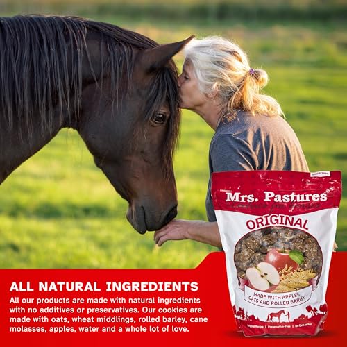 Mrs. Pastures Mrs Pastures Cookies and Treats for Horses - Premium Horse Treats - Made with Apples, Oats, and Rolled Barley - Preservative Free - All Natural Ingredients - No Corn or Soy - Made in USA - (32oz Jar) - Image 5