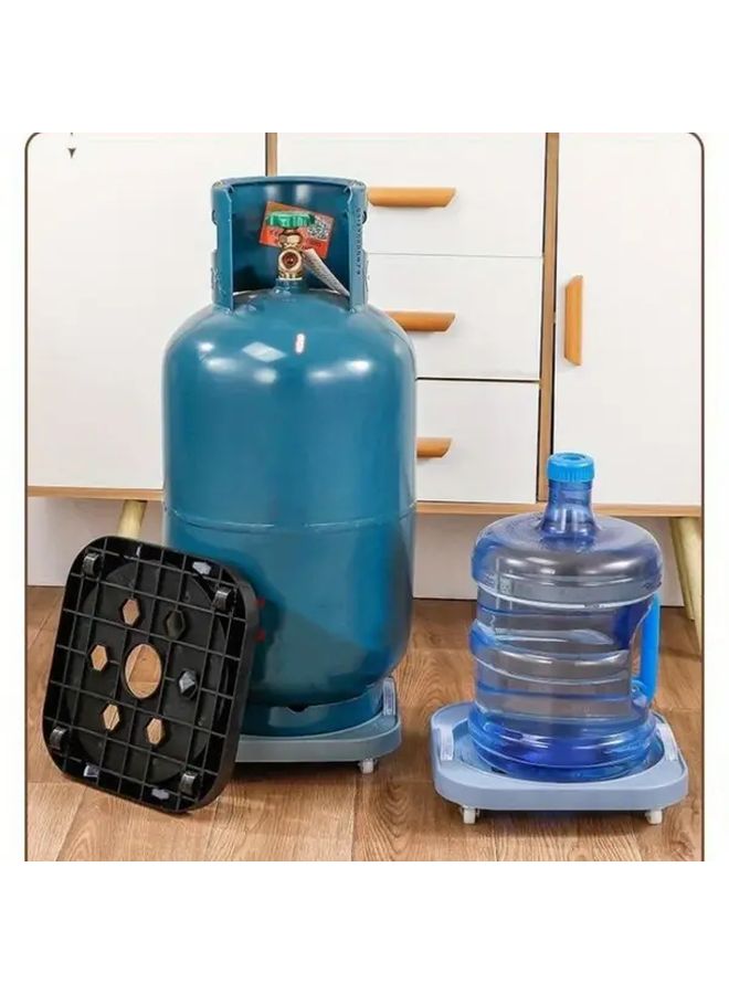 Black Heavy Duty Mobile Base With 4 Wheels For Water Gas Cylinders Kitchen Home Office - Image 4