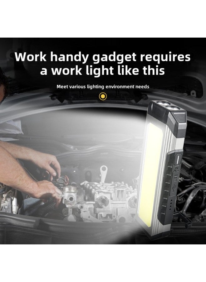 Loquat LED Work Light Auto Repair Light USB Charging Maintenance Light With Magnet Multifunctional COB Flashlight-Power:686 Super Long Battery Square → Work Light - Image 3