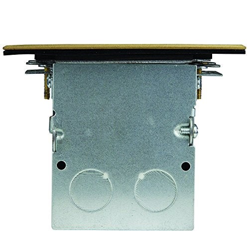 ENERLITES Screw Cap Cover Floor Box kit, 5” x 2.8” 1-Gang, 20A Tamper-Weather Resistant Duplex Receptacle Outlet, Watertight Gasket, Corrosive Resistant, UL Listed, 975506-C, Brass - Image 5