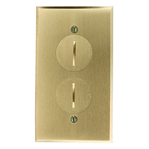ENERLITES Screw Cap Cover Floor Box kit, 5” x 2.8” 1-Gang, 20A Tamper-Weather Resistant Duplex Receptacle Outlet, Watertight Gasket, Corrosive Resistant, UL Listed, 975506-C, Brass - Image 4