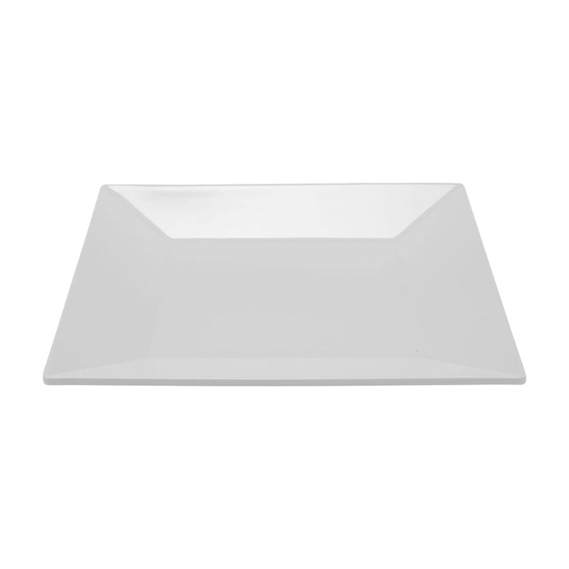 GET Enterprises ML104W 10 صحن مربع ميلامين أبيض كبير