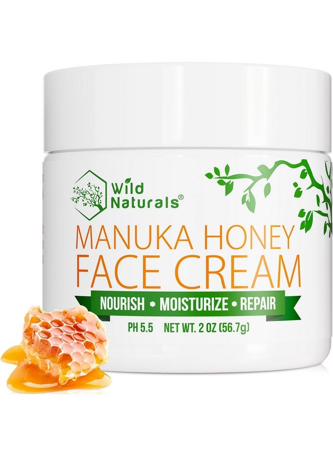 Wild Naturals Face Moisturizer For Dry Skin - Facial Moisturizer For Women & Men - Dry Skin Face Moisturizer With Manuka Honey, Aloe Vera & Cehami - Soothing & Redness Relief Face Creams For Sensitive Skin & Eczema