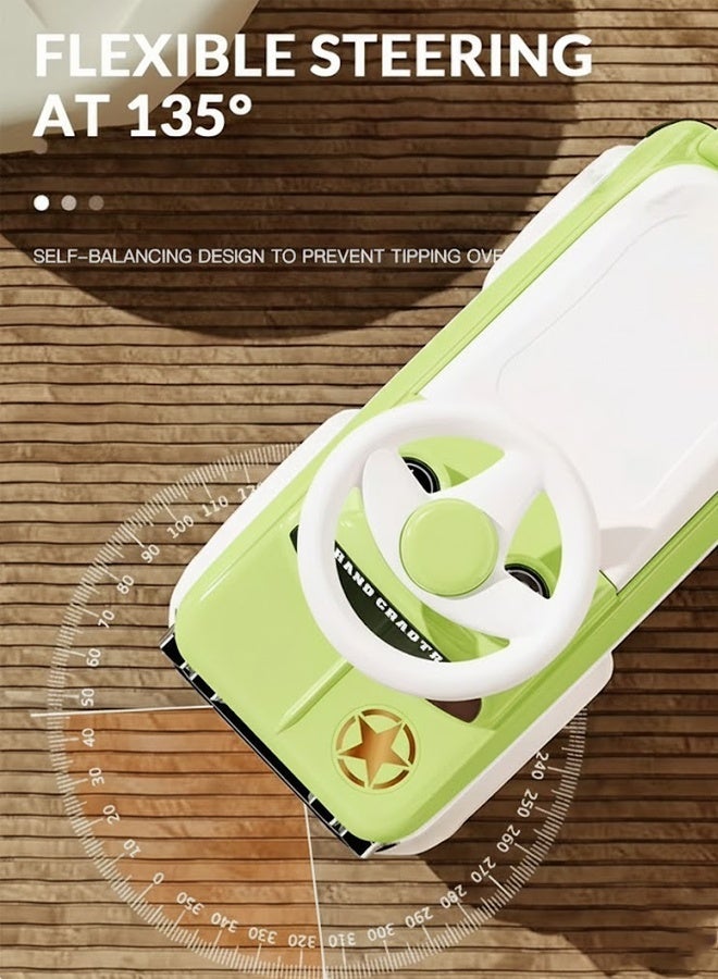 MG Kids Ride-On Toddler toy Car With  Music &  Lights, High Backrest 1-4 Years - Green - Image 4