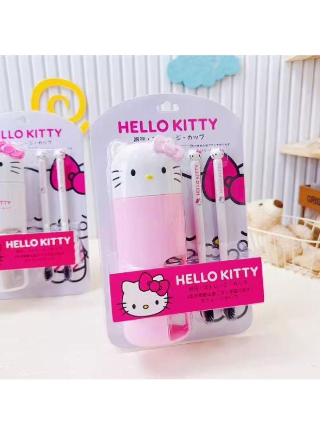 Hello Kitty Sanrio Hello Kitty Travel Toothbrush Set – Cute & Portable Dental Kit - Image 3