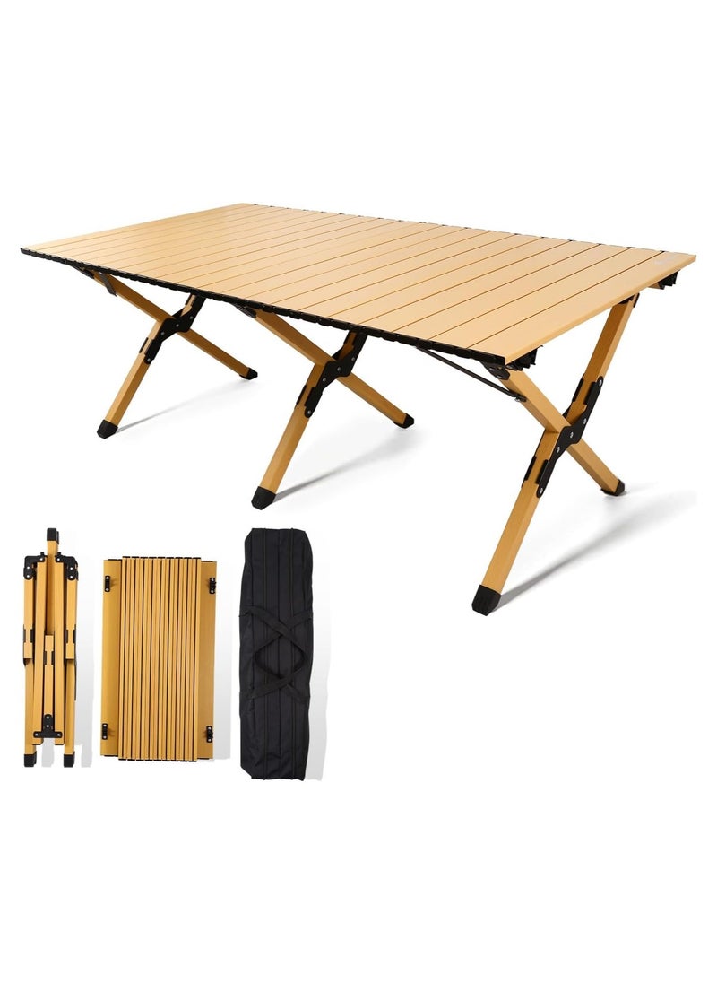 Folding Camping Table, Lightweight Roll-Up Table Aluminum Low Portable Picnic Table with Easy Carrying Bag for Outdoor, Beach, Picnic, Backyards, BBQ and Party, 115 x 60 x 45cm - pzsku/Z50470F5CFB08765AF46DZ/45/_/1731972917/940db25f-3ce2-4608-ab41-413e9eeb84ff