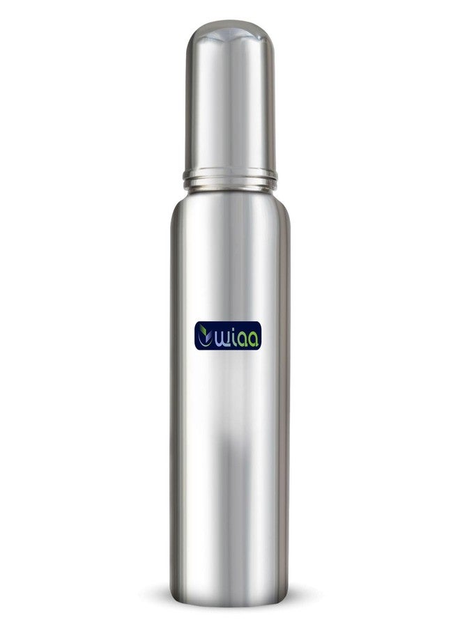 WIAA Stainless Steel Baby Feeding Bottle | Baby Milk Bottle for Infant & Newborn | BPA-Free Silicone Nipple, Plastic-Free Milk Contact, Anti-Colic Vent, Leak-Proof & Travel-Friendly (200 ML) - Image 2
