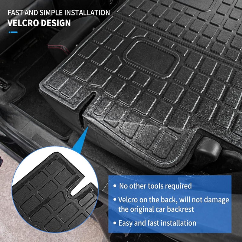 Bomely Cargo Mat for 2018-2024 Chevrolet Equinox & GMC Terrain - TPE All Weather Trunk Mat and Back Seat Cover Protector - Image 5