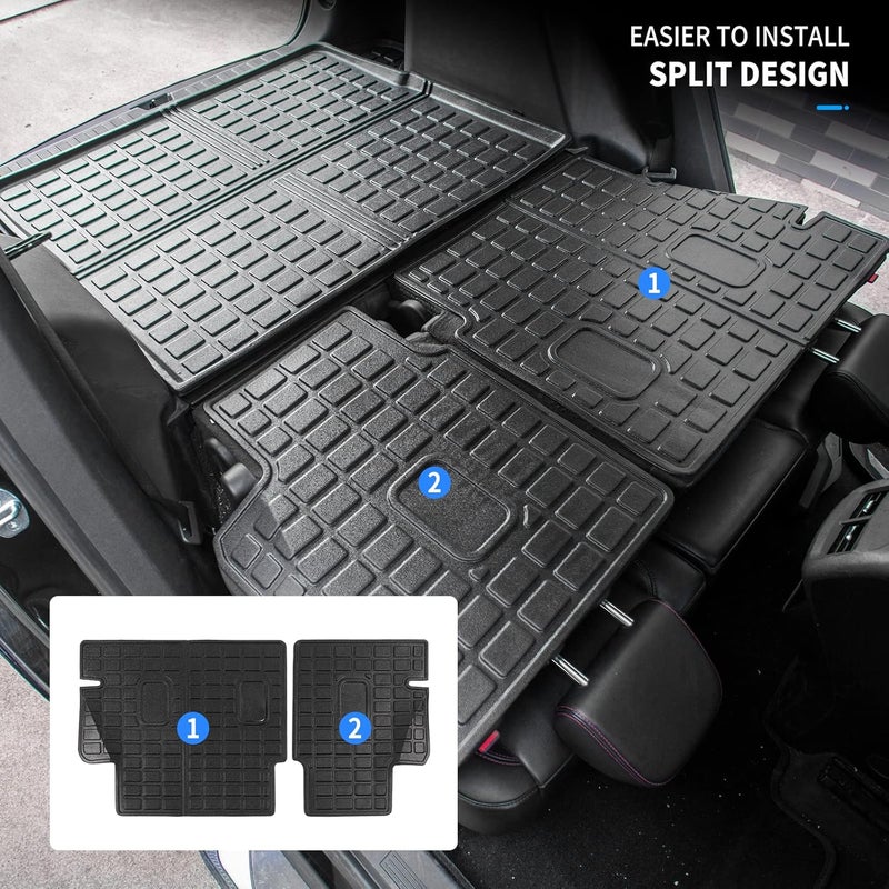 Bomely Cargo Mat for 2018-2024 Chevrolet Equinox & GMC Terrain - TPE All Weather Trunk Mat and Back Seat Cover Protector - Image 3