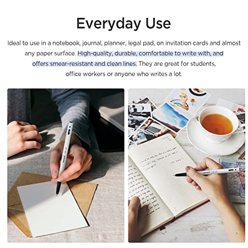 MONAMI BP 153 Retractable Ballpoint Pen, Fine Point (0.7mm), Black, 12-Count - Image 5