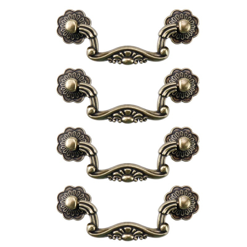 Mcredy Cabinet Handle 15 Pcs Zinc Alloy Retor Bronze Drawer Dresser Pulls Handle for Kitchen Closet Drawers 3 Mounting Hole Distance - Image 2
