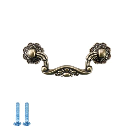 Mcredy Cabinet Handle 15 Pcs Zinc Alloy Retor Bronze Drawer Dresser Pulls Handle for Kitchen Closet Drawers 3 Mounting Hole Distance - Image 3