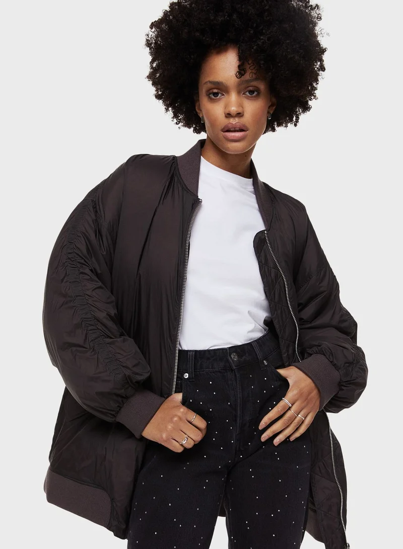 H and M Printed High Waist Jeans