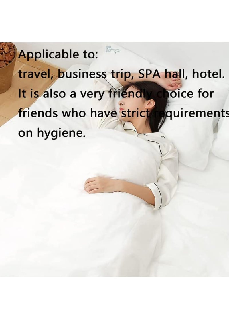 SYOSI Portable Travel Disposable Set - 3-Piece Bedding Sheets for Hotels and Travel, Safe Healthy and Convenient  Comfortable Duvet Cover and Pillowcase Set for Hotels and Travel (3 Piece Set)  - Image 2