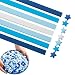 Hvogvok Origami Paper Stars Colorful Handcraft Origami Lucky Star Paper DIY Paper Arts Creativity Hand Art Crafts Blue gradient 1350 sheets - Image 2