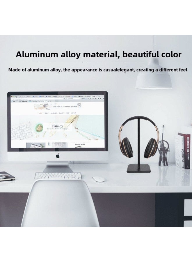 Headphone Holder Headphone Storage Rack Internet Cafe Aluminum Alloy Headphone Plastic Rod Display Stand E-Sports Holder-Colour:Z6 White (plastic Pole) Pp Bag Packaging  - Image 5