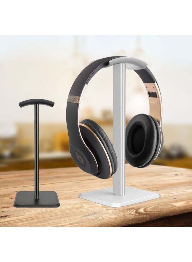 Headphone Holder Headphone Storage Rack Internet Cafe Aluminum Alloy Headphone Plastic Rod Display Stand E-Sports Holder-Colour:Z6 White (plastic Pole) Pp Bag Packaging  - Image 3