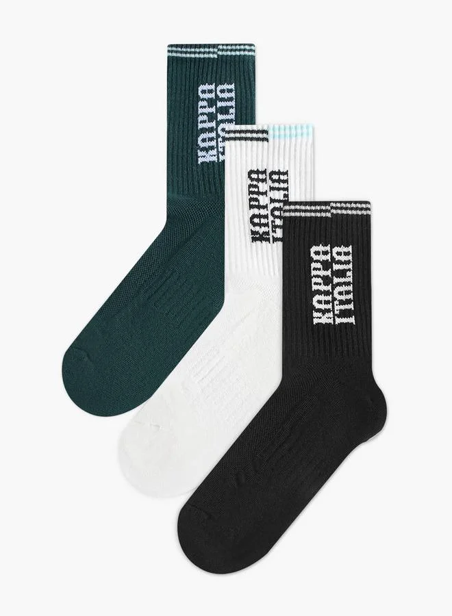 Set of 3 - Kappa Printed Ankle Length Socks