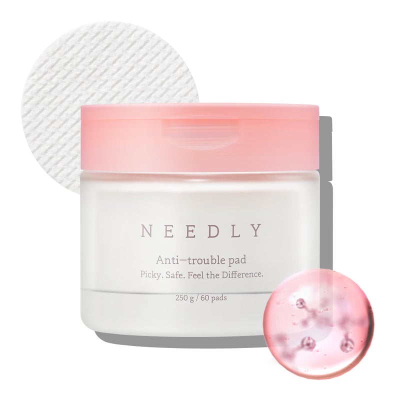 NEEDLY | Anti-Trouble Pad | Exfoliating & Sebum Improvement with Quadruple Peeling Complex | for Acne-Prone Skin - Image 1