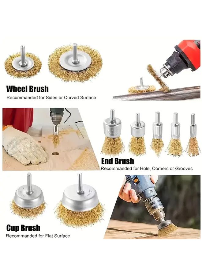 4PCS Set 6mm Steel Wire Brush Grinding Head For Rust Removal Cleaning - Image 5