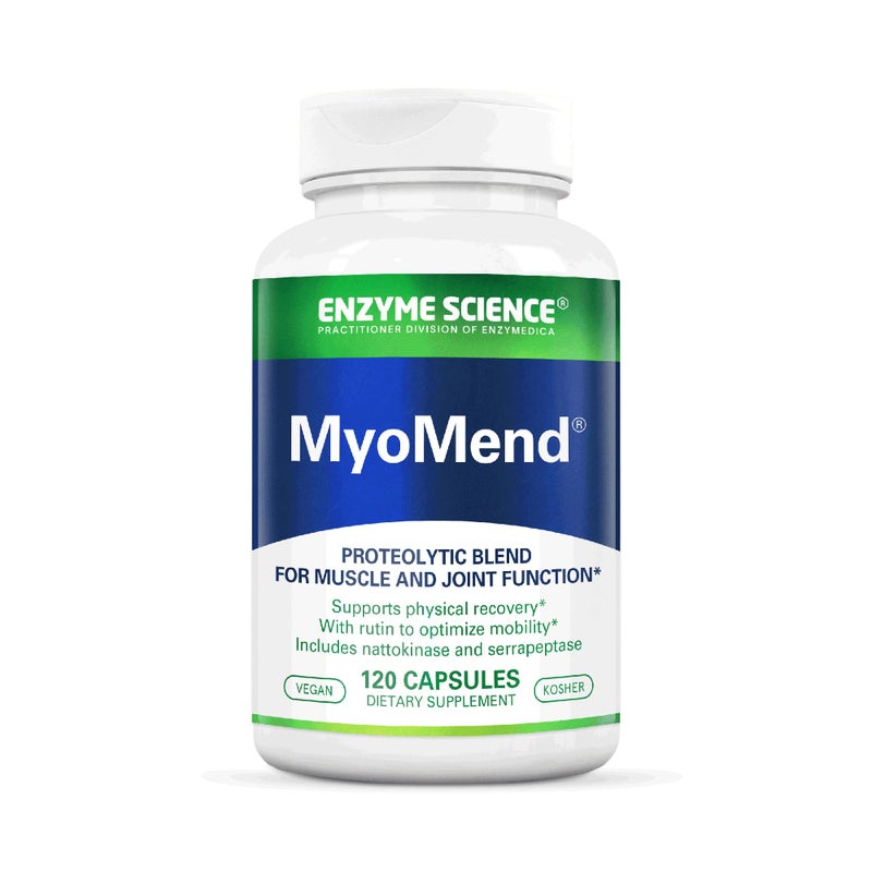 Enzyme Science Myomend Joint Support Supplement Formulated with Bromelain Rutin Nattokinase and Serrapeptase Enzyme Health Supplement Vegan and Kosher 120 Capsules