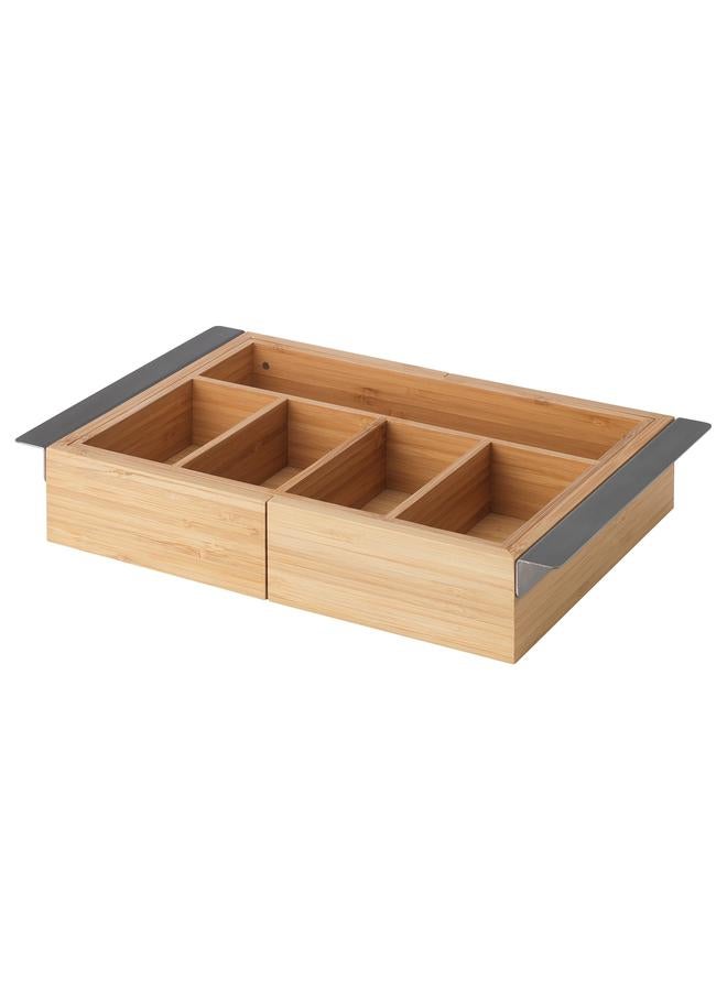 erorex Extendable box, bamboo, 35-51x21 cm - Image 1