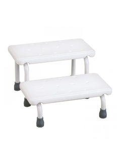 Generic Two step bathroom ladder Two step bathtub ladder for the elderly pregnant women people with special needs and the elderly white 
