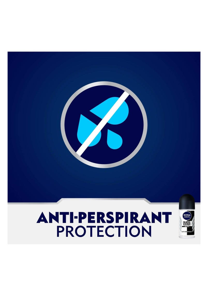 نيفيا 2 عبوة مقاوم التعرق انفيزبل اسود وابيض الاصلي رول للرجال 50 مل - Image 5