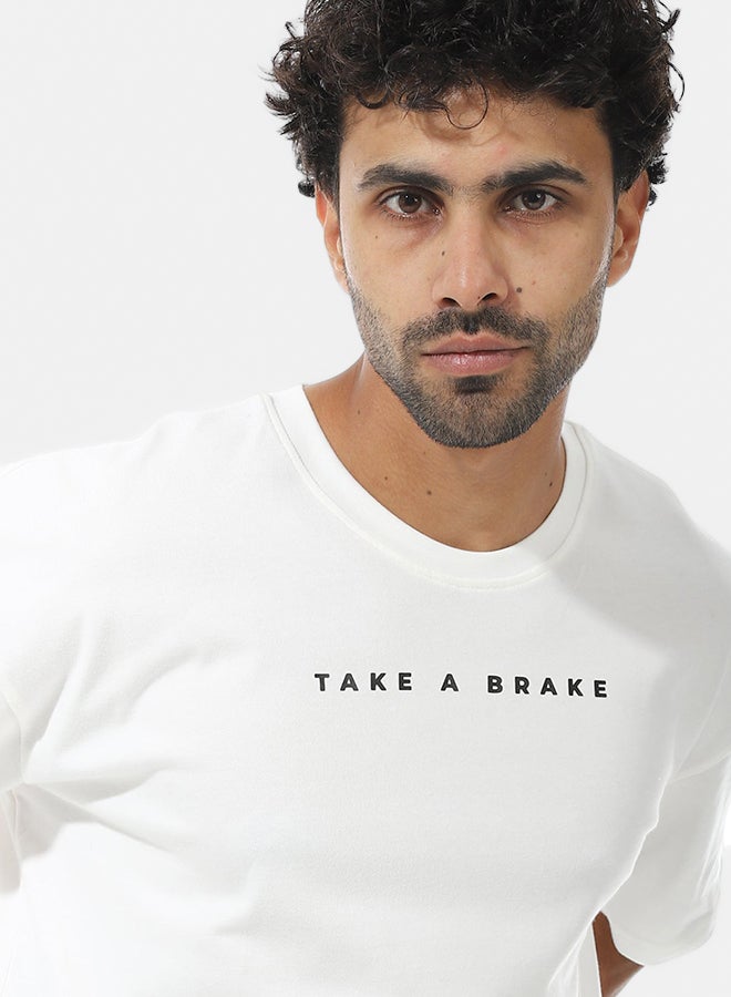 Andora Short Sleeves Oversized Printed T-Shirt_White Cream - Image 4