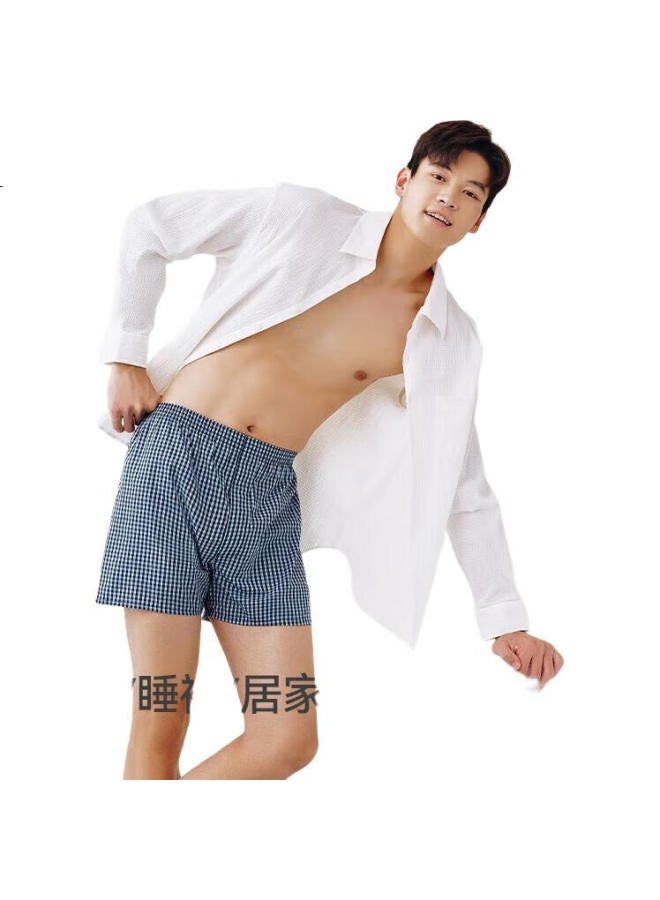 THREEGUN Sanqiang [100% Cotton Woven] Men'S Underwear, Loose-Fitting Aro Pants, Large Size, Breathable And Comfortable Men'S Shorts, 3-Pack - Image 3