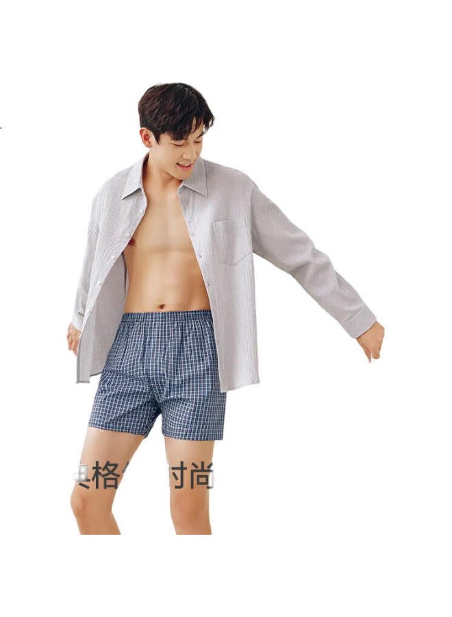 THREEGUN Sanqiang [100% Cotton Woven] Men'S Underwear, Loose-Fitting Aro Pants, Large Size, Breathable And Comfortable Men'S Shorts, 3-Pack - Image 1