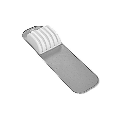 madesmart Premium Knife Mat SoftGrip Slot Organizer for 5 Knives NonSlip Drawer Insert Protects Blades and Drawers SpaceSaving Kitchen Knife Storage Premium - Image 1
