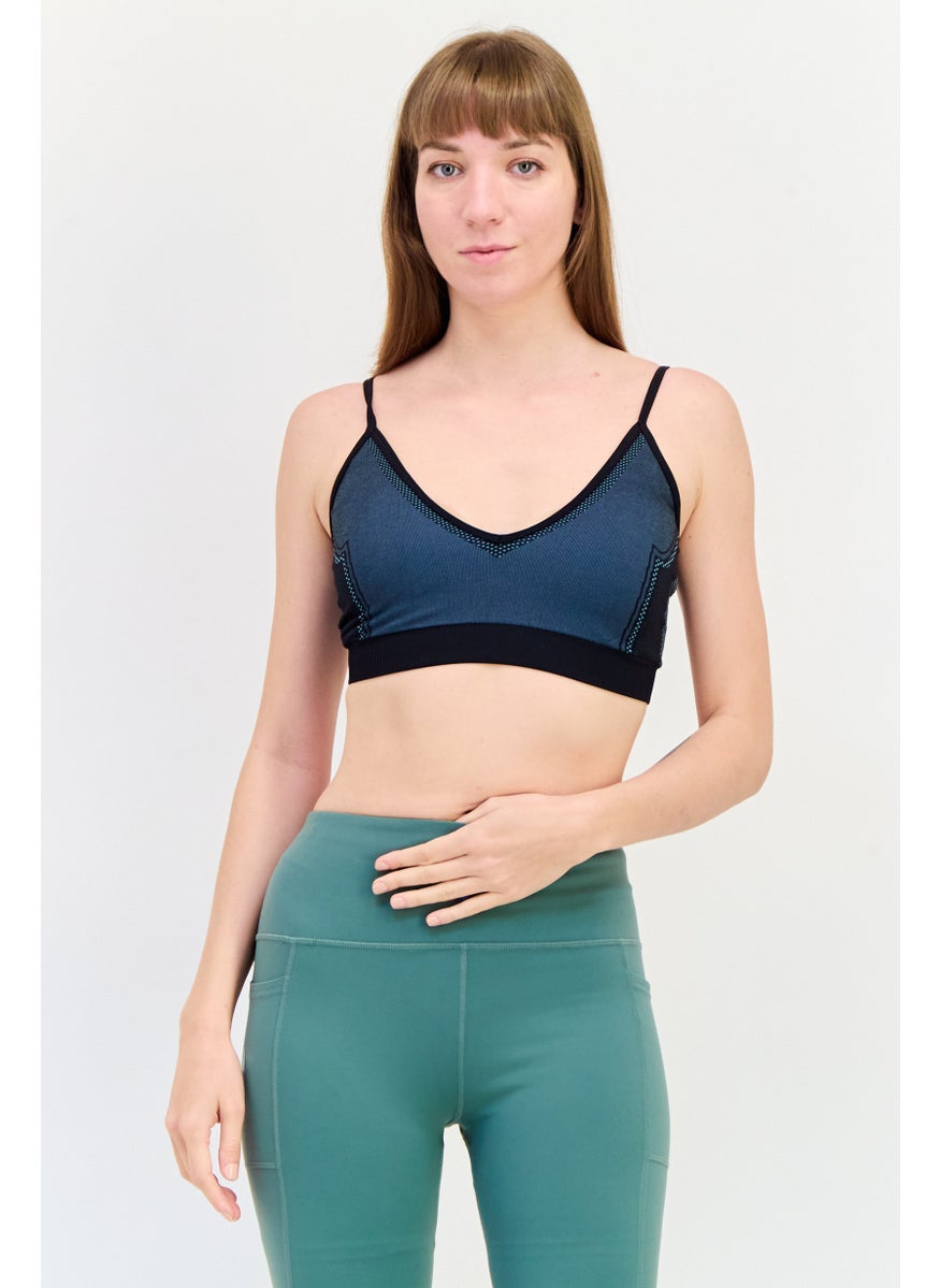The Giving Movement Women Textured Padded Bra, Black  - Image 1