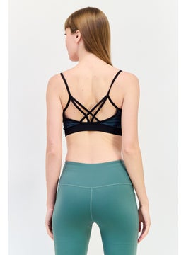 The Giving Movement Women Textured Padded Bra, Black  - Image 3