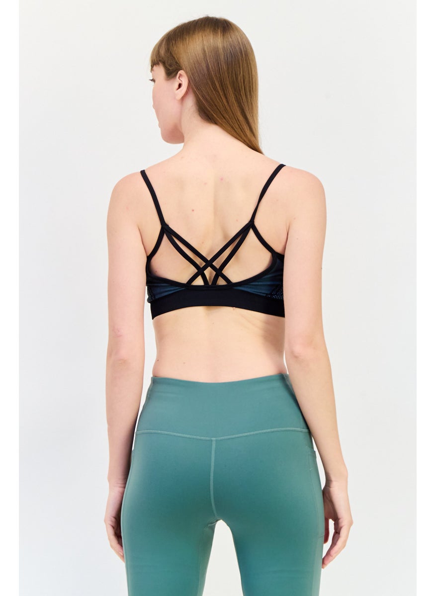 The Giving Movement Women Textured Padded Bra, Black  - Image 3