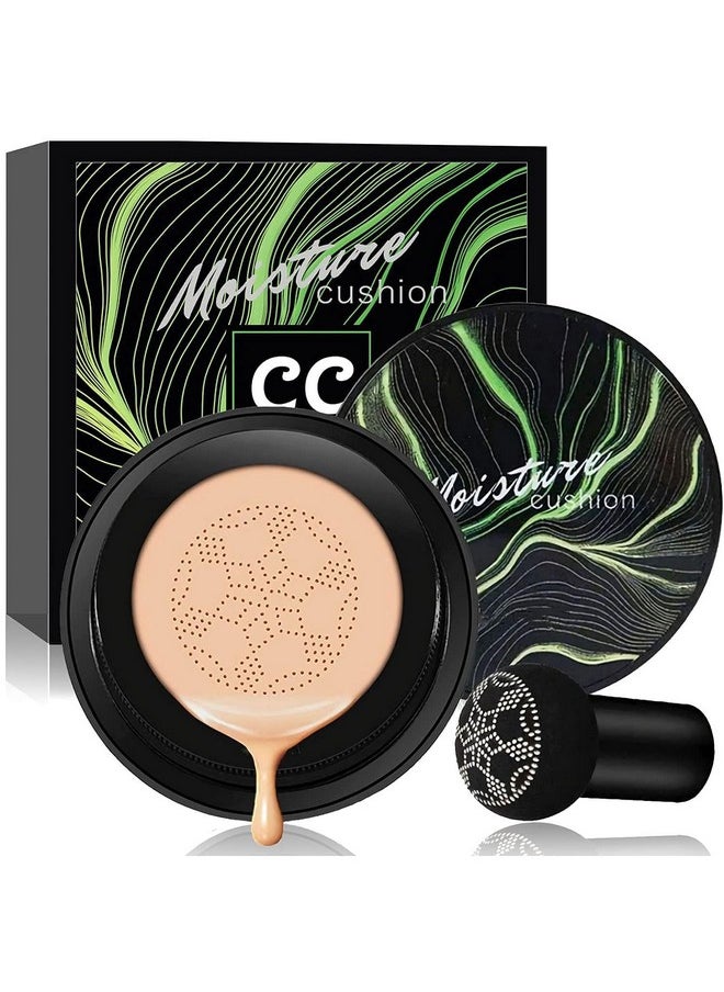 YG LianKai - YG LianKai Mushroom Head Air Cushion CC Cream Foundation, Moisturizing Concealer BB Cream Nude Long Lasting Matte CC Cream Face Makeup Base (Natural Color) - Image 1