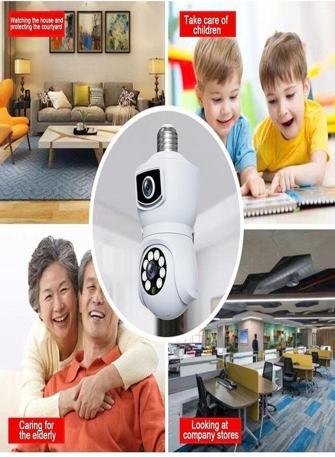 Generic Smart WiFi Light Bulb Security Camera – 360° Panoramic Home Surveillance Camera with Night Vision, Motion Detection, Two-Way Audio, and Mobile App Control - Image 4