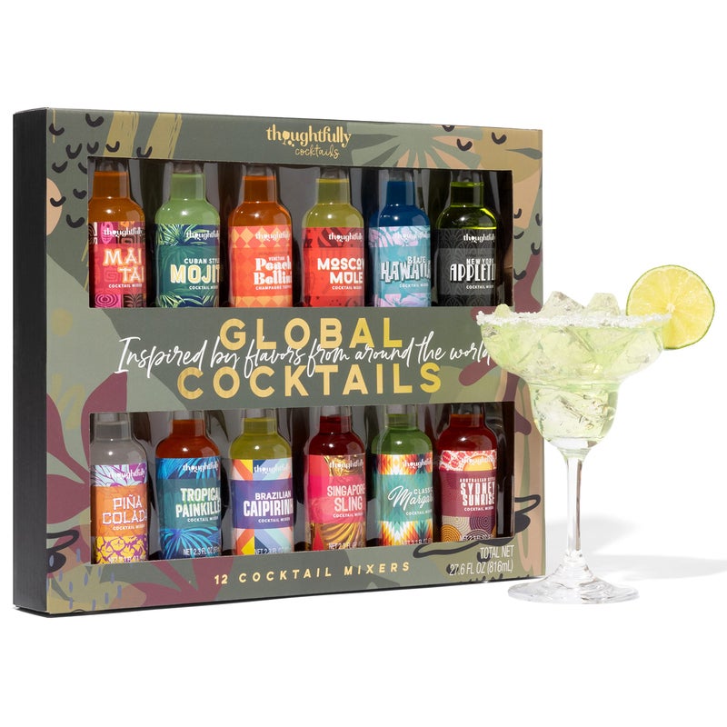 Thoughtfully Cocktails Global Cocktail Mixer Set Vegan and Vegetarian Flavors Margarita Moscow Mule and More Set of 12 Contains NO Alcohol - Image 3