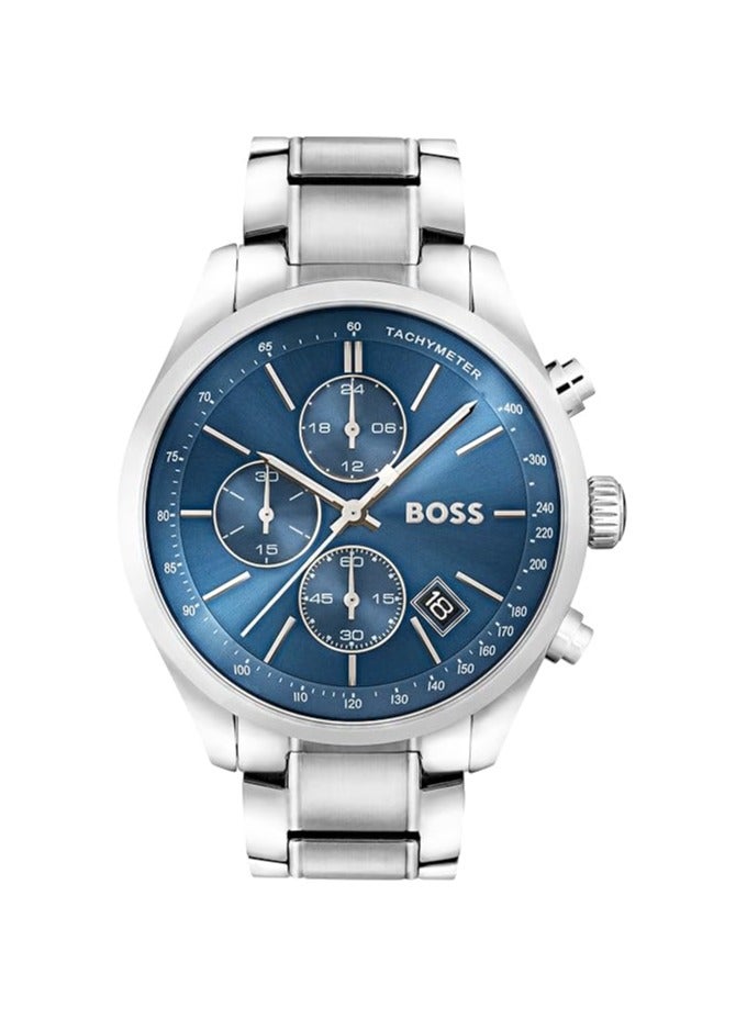 HUGO BOSS Men's Grand Prix Stainless Steel Chronograph Wrist Watch - Image 1