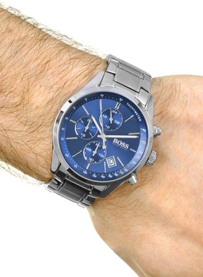 HUGO BOSS Men's Grand Prix Stainless Steel Chronograph Wrist Watch - Image 2