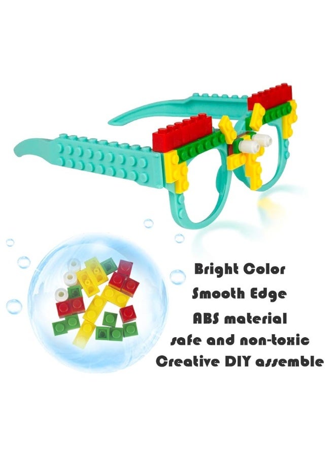 Woby Party Favor for Kids Gift Building Block Glasses DIY Stacking Block Bricks Party Glasses Toys Party Supplies Decorations for Birthday Christmas Carnival 9 Pcs - Image 4